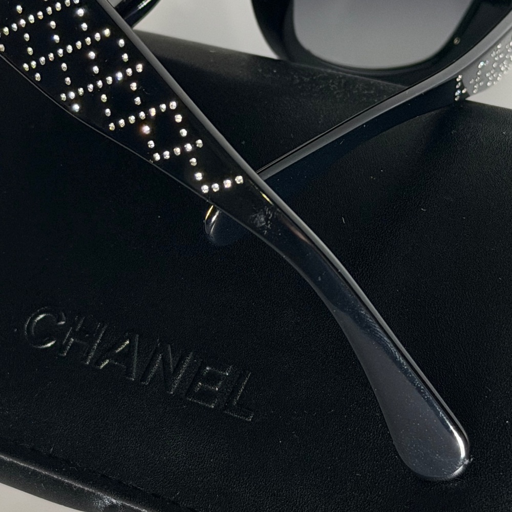 Chanel 5421-B Crystal CC Sunglasses – Black - Picture 9 of 12